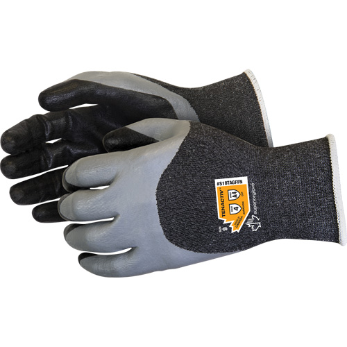 Gants &agrave; double trempage r&eacute;sistants aux coupures, Taille 5, Calibre 18, Rev&ecirc;tement Mousse de nitrile, Enveloppe en TenActiv, ASTM ANSI niveau A4 Superchem Industries