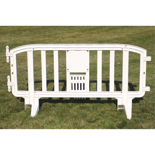 Movit Barricade, Interlocking, 78" L x 39" H, White Superchem Industries