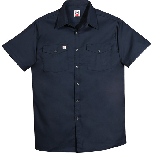 Short-Sleeved Twill Work Shirt, Men's, 4X-Large, Navy Blue Superchem Industries