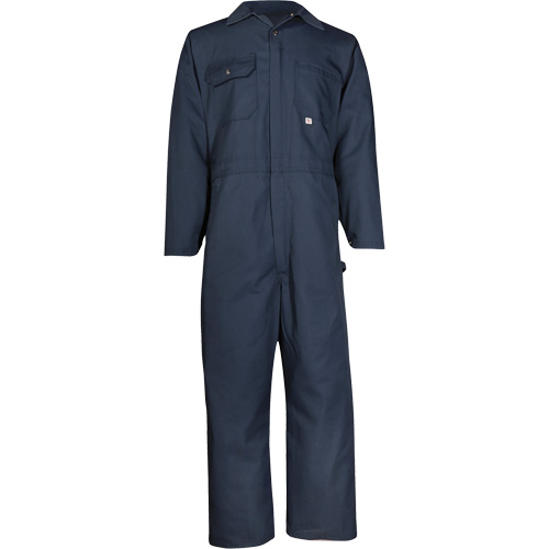 Twill Deluxe Coveralls, Men's, Navy Blue, Size 56 Superchem Industries