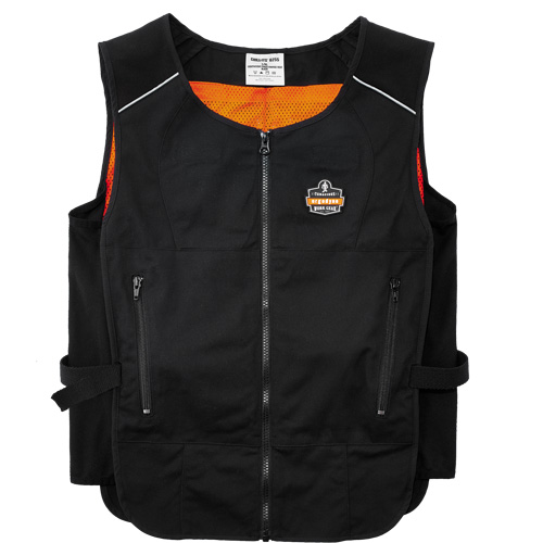 Chill-Its&reg; 6260 Lightweight Phase Change Cooling Vest with Packs, Small/Medium, Black Superchem Industries