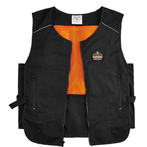Chill-Its&reg; 6260 Lightweight Phase Change Cooling Vest with Packs, Small/Medium, Black Superchem Industries