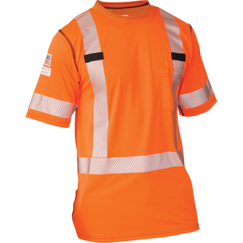 T-shirt &agrave; manches courtes haute visibilit&eacute; Polartec Power Grid, Polyester, Moyen (grande taille), Orange Superchem Industries