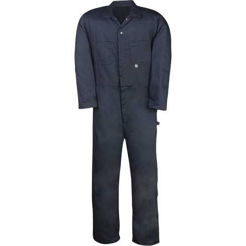 Twill Unlined Coveralls, Men's, Navy Blue, Size 36 Superchem Industries