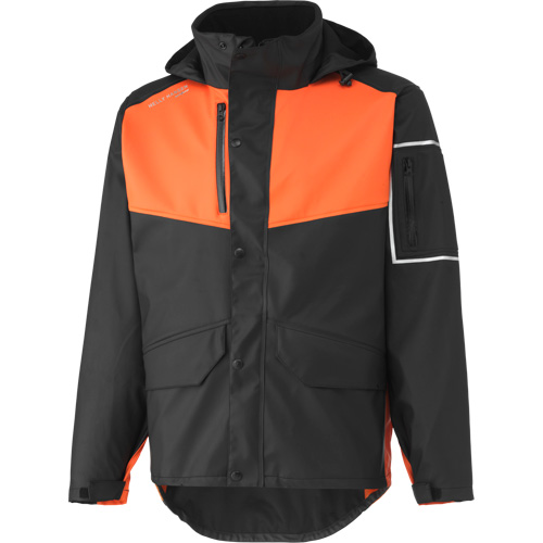 Manteau imperm&eacute;able West Coast, Polyester, 4T-Grand, Noir/Orange Superchem Industries