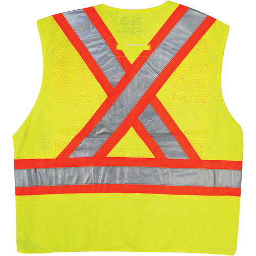 Safety Vest, High Visibility Lime-Yellow, 2X-Large/3X-Large, Polyester Superchem Industries