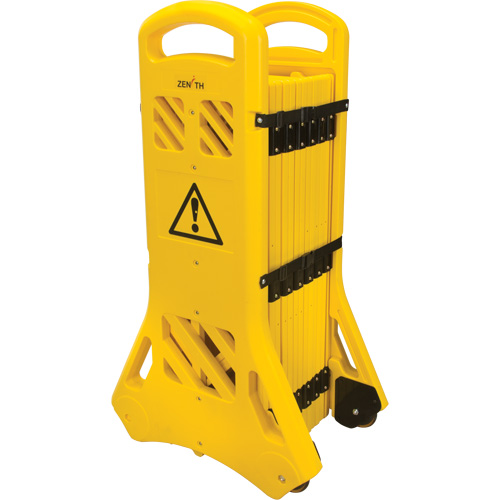 Barri&egrave;re mobile portative, 40" h x 13' lo, Jaune Superchem Industries