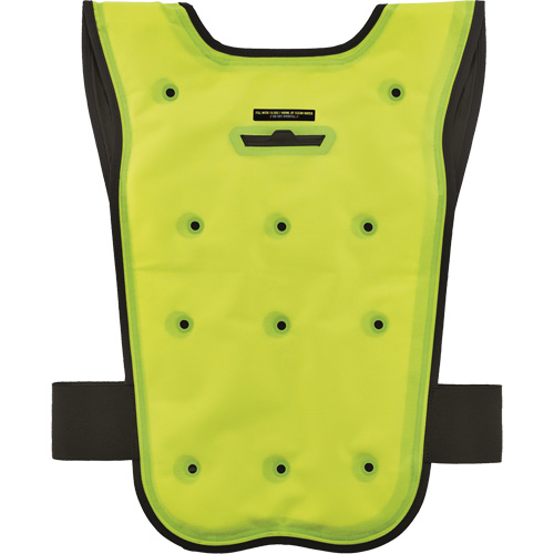 Veste refroidissante &agrave; &eacute;vaporation s&egrave;che &eacute;conomique Chill-Its 6687, Grand/T-Grand, Jaune lime haute visibilit&eacute; Superchem Industries