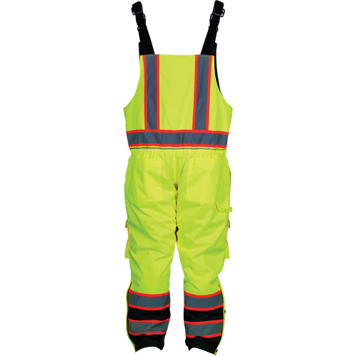 Insulated Overalls, Polyester/Polyurethane, Small, High Visibility Lime-Yellow Superchem Industries