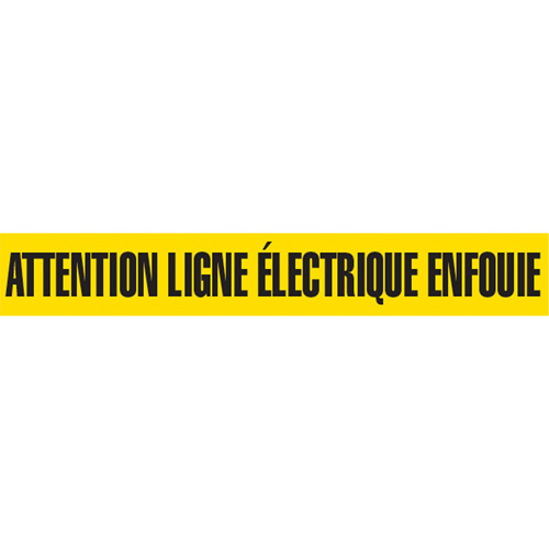 Ruban pour barricade, Français, 3" la x 1000' lo, 2 mils, Noir sur jaune Superchem Industries