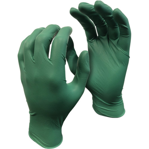 5559PF Green Monkey Gloves, Small, Nitrile, 4-mil, Powder-Free, Green Superchem Industries