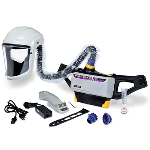 Trousse d'ensemble respirateur d'&eacute;puration d'air propuls&eacute; pour peintre Versaflo, Capuchon & visi&egrave;re, Pile Lithium-ion Superchem Industries