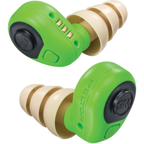 Peltor Electronic Earplugs, Uncorded, Pair - Plastic Case, 23 dB NRR, Large/Medium/Small Superchem Industries