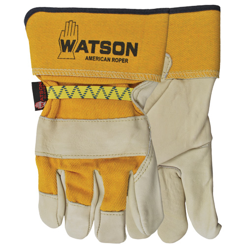 American Roper Gloves, X-Large, Grain Cowhide Palm, Cotton Inner Lining Superchem Industries