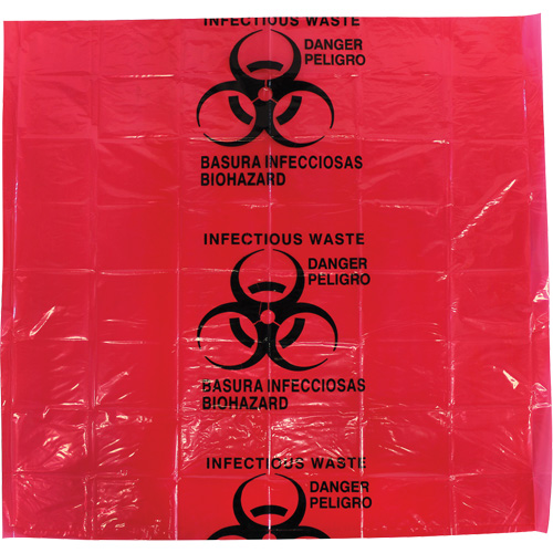 Dynamic Hazardous Waste Bags, Infectious Waste, 24" L x 24" W, 12 microns Superchem Industries