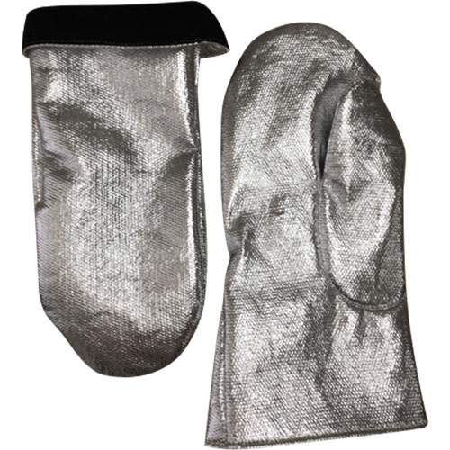 Mitaine de soudage r&eacute;sistant &agrave; la chaleur, Carbone aluminis&eacute;/Cuir, Taille unique, Prot&egrave;ge jusqu'&agrave; 800° F (426.66° C) Superchem Industries