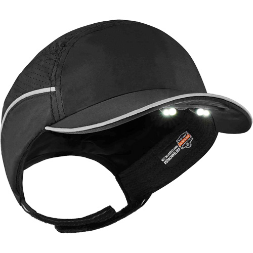Casque antichocs l&eacute;ger avec lampe DEL 8965 Skullerz, Noir Superchem Industries