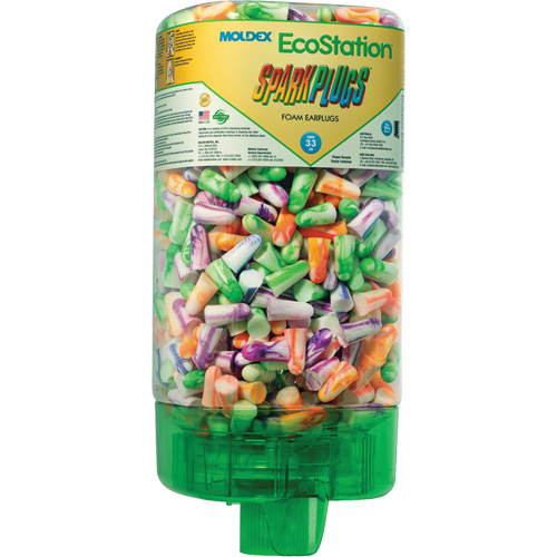 Trousse de d&eacute;marrage de distributeur de bouchons d'oreilles EcoStation SparkPlugs Superchem Industries