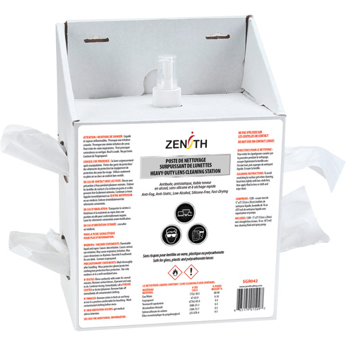 Poste jetable de premi&egrave;re qualit&eacute; pour nettoyage de lentilles, Carton, 8" lo x 5" p x 12,5" h Superchem Industries