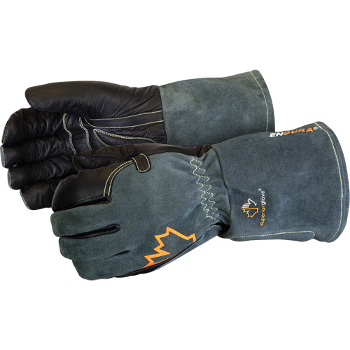 Endura&reg; Mig Welding Gloves, Grain Cowhide, Size Medium Superchem Industries
