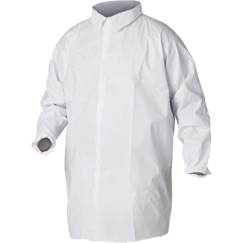 KleenGuard A20 Lab Coats, SMS, White, Small Superchem Industries