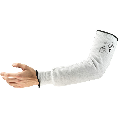 HyFlex&reg; 11-210 Series Narrow Cut Resistant Sleeve, Intercept, 18", ASTM ANSI Level A2/EN 388 Level 2, Grey Superchem Industries