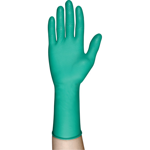 93-287 Series Disposable Gloves, Small, Nitrile, 8.7-mil, Powder-Free, Green Superchem Industries