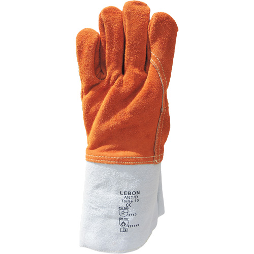 Lebon Heat Resistant Work Gloves, Leather, 10, Protects Up To 482° F (250° C) Superchem Industries