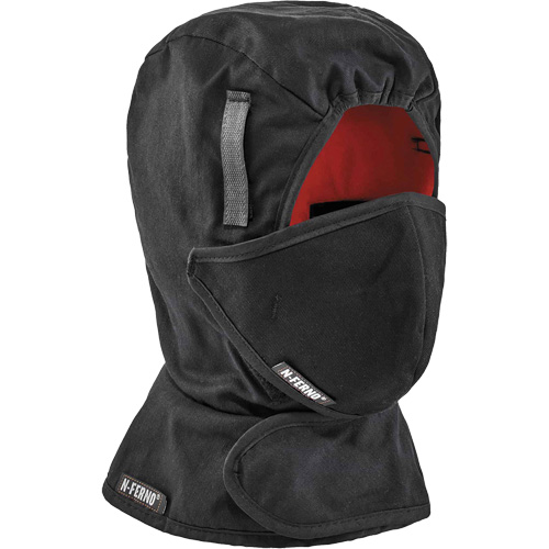 Doublure de casque de s&eacute;curit&eacute; d'hiver N-Ferno avec cache-bouche, Doublure en Molleton, Taille unique, Noir Superchem Industries