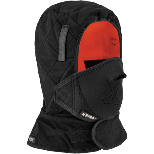 N-Ferno&reg; 3-Layer Winter Hard Hat Liner with Mouthpiece, Fleece Lining, One Size, Black Superchem Industries
