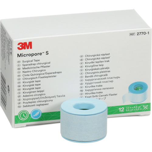 Micropore S Surgical Tape, Non-Medical, 16-1/2' L x 1" W Superchem Industries