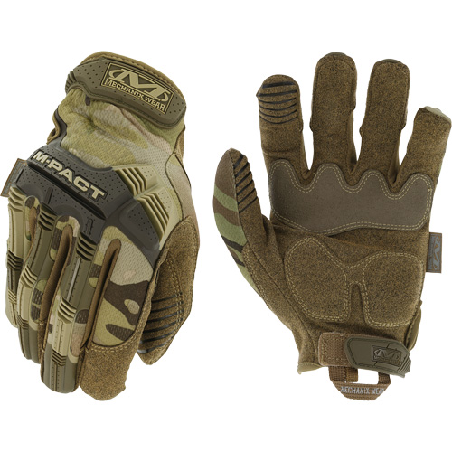 Gants antichocs tactiques MultiCam M-Pact, 8, Paume en Synth&eacute;tique, Poignet Boucle et crochet Superchem Industries