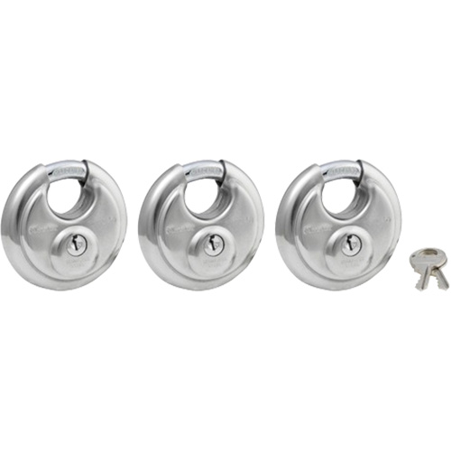Cadenas &agrave; arceau prot&eacute;g&eacute;, Argent, Cl&eacute;s identiques, Acier inoxydable, Largeur de 2-3/4" Superchem Industries