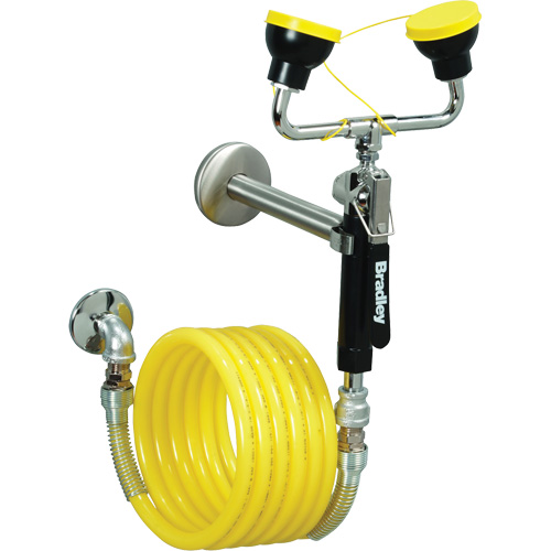 Poste de douche oculaire, Installation Montage mural Superchem Industries