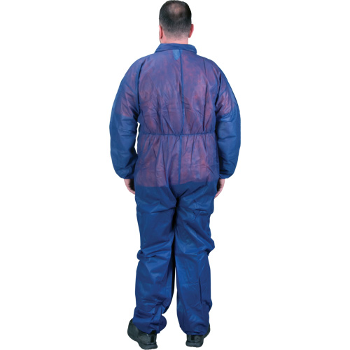 Coveralls, Medium, Blue, Polypropylene Superchem Industries