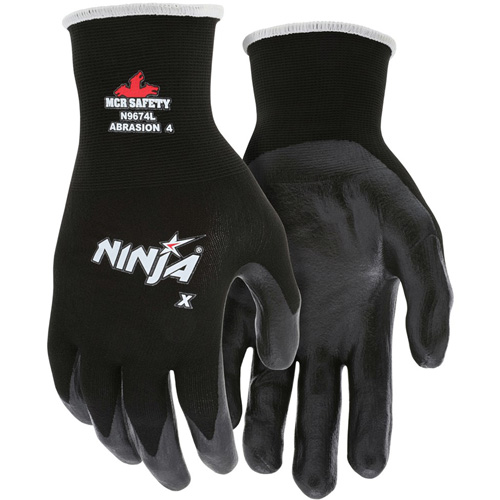 Gants enduits Ninja, Grand, R&ecirc;vetement Bipolym&egrave;re, Calibre 15, Enveloppe en Nylon/Lycra Superchem Industries