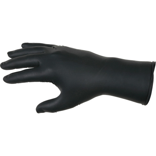 Gants jetables NitriShield Stealth Extra, Grand, Nitrile, 6 mils, Sans poudre, Noir Superchem Industries