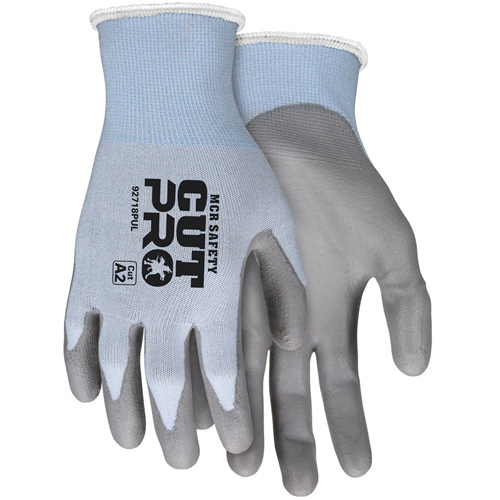 Gants r&eacute;sistant aux coupes Safety Cut Pro, Taille Grand, Calibre 18, Rev&ecirc;tement Polyur&eacute;thane, Enveloppe en PEHP, ASTM ANSI niveau A2 Superchem Industries
