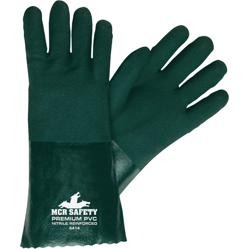 Gants r&eacute;sistants aux produits chimiques, Taille Grand, 14" lo, PVC, Doublure en Jersey Superchem Industries