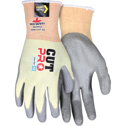 Cut Pro&reg; Cut Resistant Coated Gloves, Size Medium, 15 Gauge, Polyurethane Coated, Kevlar&reg; Shell, ASTM ANSI Level A2 Superchem Industries