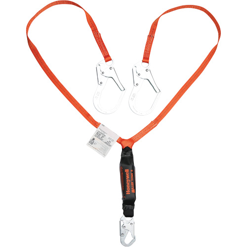 Honeywell Titan ShockAbsorbing Lanyard, 6', Locking Rebar Hook Center