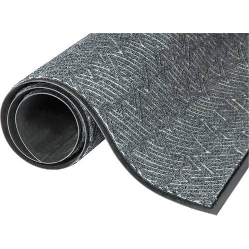 Triathlon Performance Entrance Mats, Wiper/Scraper, 3' x 5' x 7/16", Cool Grey Superchem Industries