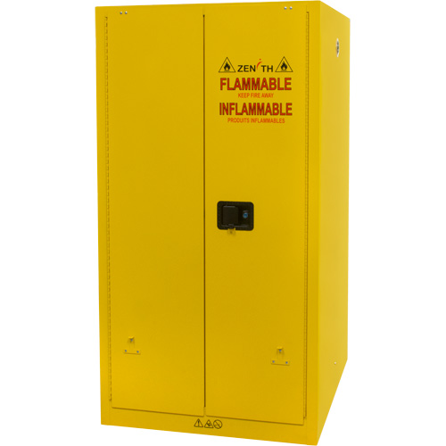 Flammable Storage Cabinet, 60 gal., 2 Door, 34" W x 65" H x 34" D Superchem Industries
