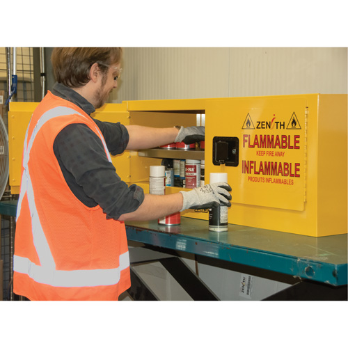 Armoire pour produits inflammables, 12 gal., 2 Porte(s), 43" La x 18" h x 18" p Superchem Industries