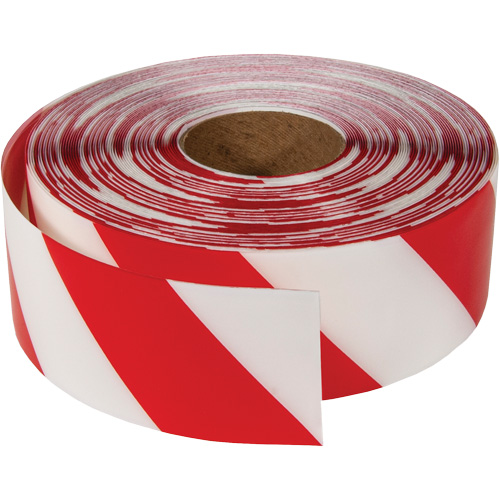 Ruban de marquage tr&egrave;s r&eacute;sistant pour plancher ArmorStripe, 3" x 100', PVC, Rouge et blanc Superchem Industries