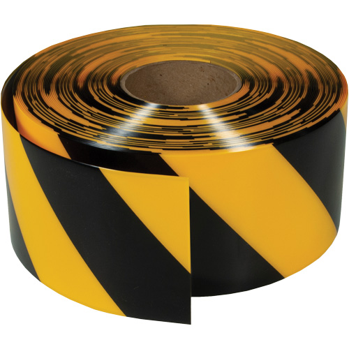 Ruban de marquage tr&egrave;s r&eacute;sistant pour plancher ArmorStripe, 4" x 100', PVC, Noir et jaune Superchem Industries