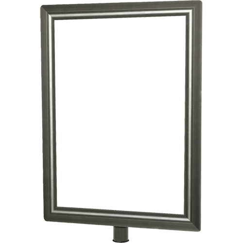 Heavy-Duty Vertical Sign Holder for Classic Posts, Satin Chrome Superchem Industries