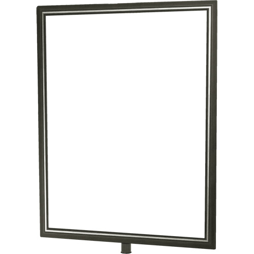 Porte-enseigne vertical robuste pour montant classique, Chrome satin&eacute; Superchem Industries
