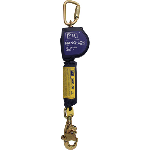 Cordage de s&eacute;curit&eacute; autor&eacute;tractable allong&eacute; Nano-Lok, 10', Dyneema, Pivotant Superchem Industries