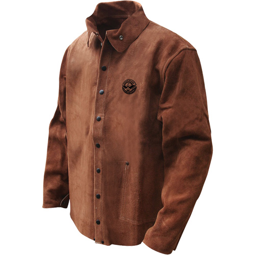 Gander Brand Split Cowhide Welding Jacket, Leather, 4X-Large, Brown Superchem Industries
